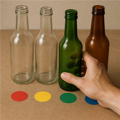 Utiliser des codes couleurs pour trier ses bouteilles