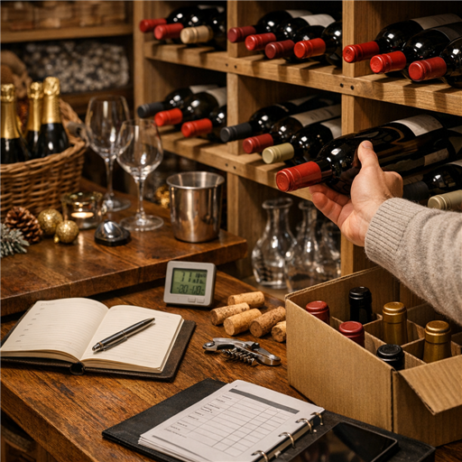 Optimiser l'organisation de votre cave à vin pour le Nouvel An : Conseils pour un suivi et un rangement efficaces après les fêtes