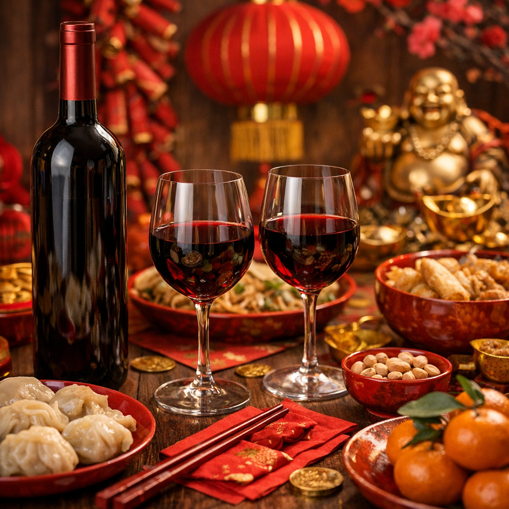 Démystifier les Célébrations du Nouvel An Chinois : Quel Vin Servir pour Porter Chance et Prospérité - Image