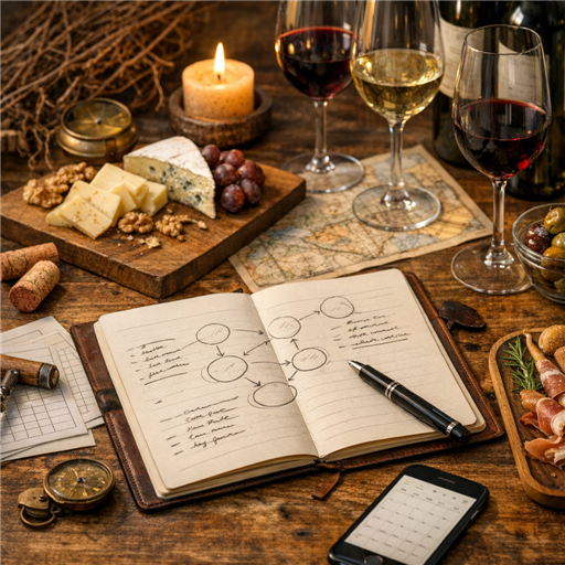 Die Planung der Weinverkostung