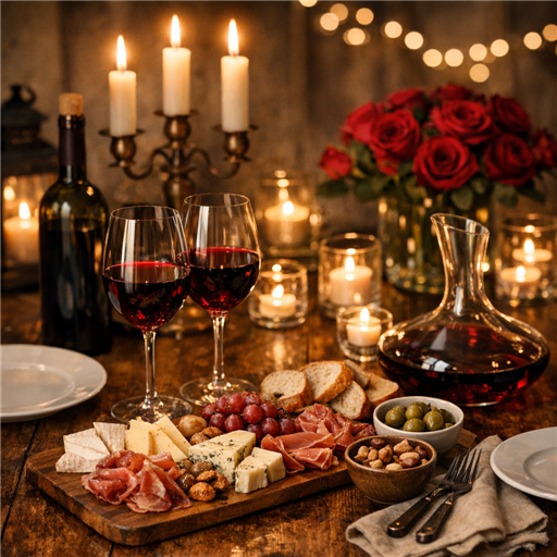 Die perfekte Atmosphäre für eine romantische Weinverkostung schaffen: Tipps und Einrichtungsideen - Image