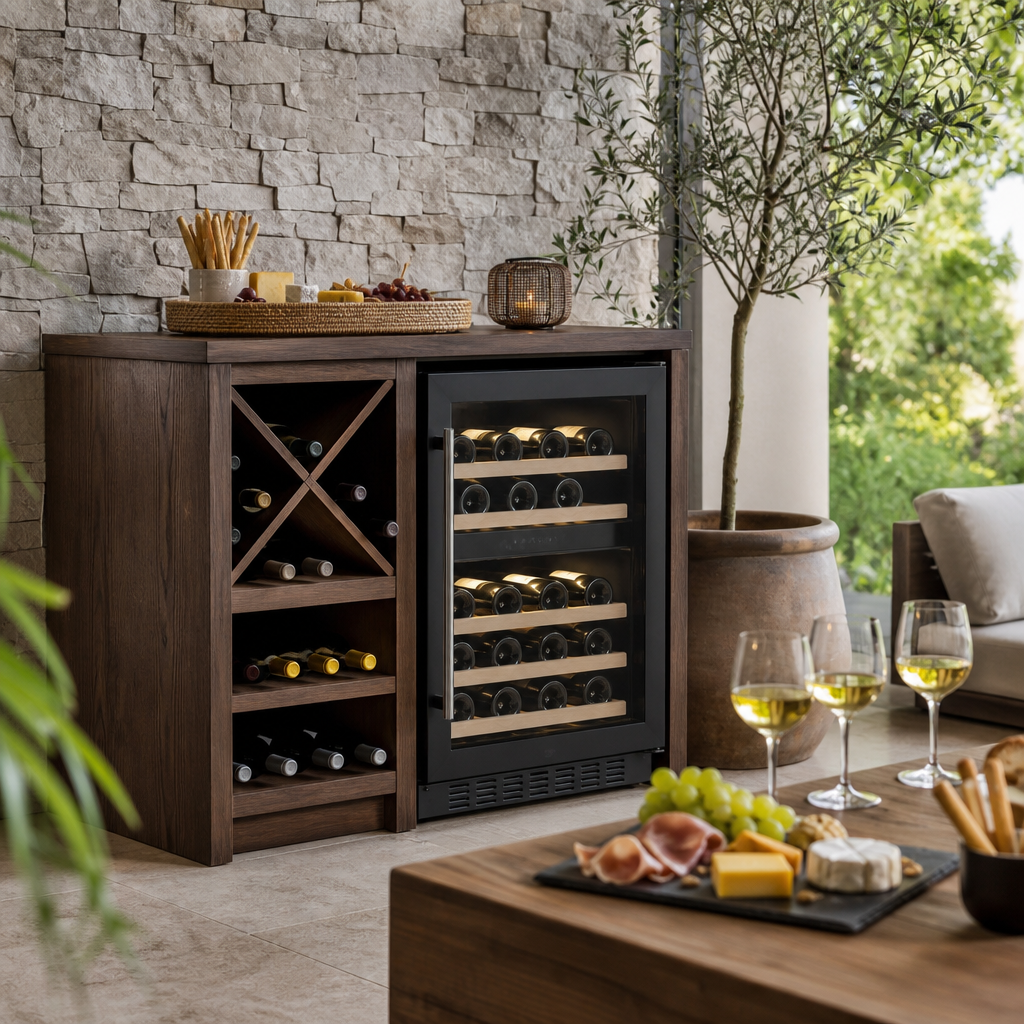 Aménager un coin apéritif d’été élégant et pratique autour de sa cave à vin - Image