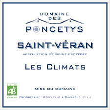 Burgundsko Saint-Véran Poncetys Les Climats 2024