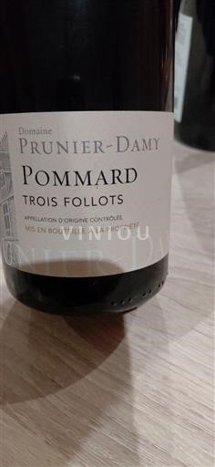 Burgundia Pommard Domaine Prunier-Damy Trois Follots 2018