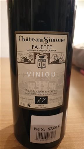 Provence Palette Château Simone Icke årgångsbetecknad