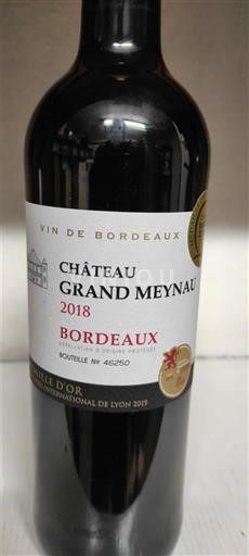 Bordeaux Chateau Grand Meynau 2018