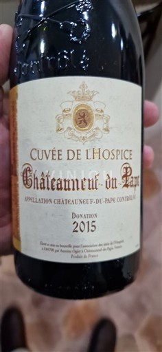 Vin Châteauneuf-du-pape Château Hospice de Châteauneuf-du-Pape