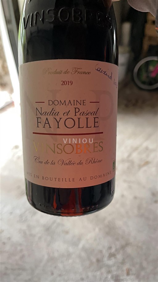 Valle del Rodano Vinsobres Domaine Nadia et Pascal Fayolle 2019