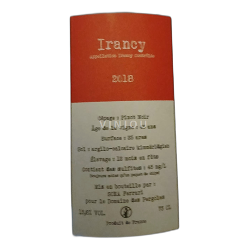Borgogna Irancy Domaine des Pergolas Irancy 2018