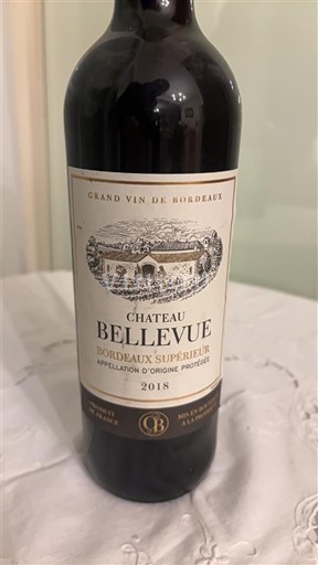 Bordeaux Bordeaux Supérieur Château Bellevue 2018