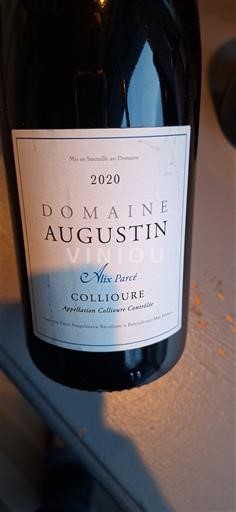 Roussillon Collioure Domaine Augustin Alix Parcé 2020