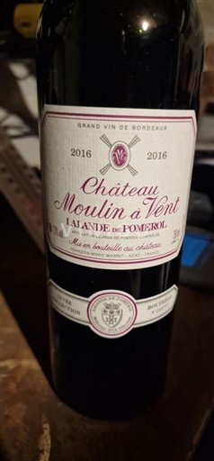 Bordeaux Lalande-de-Pomerol Château Moulin à Vent 2016