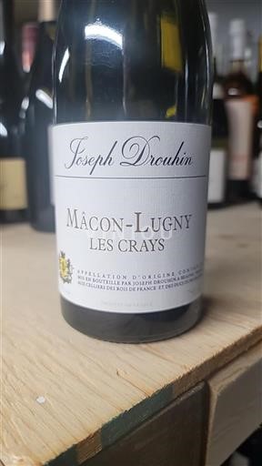 Vin Blanc sec Les Crays Joseph Drouhin 2022 France Bourgogne Mâcon et mâcon-villages AOC