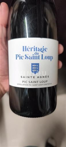 Languedoque Pic-saint-loup Héritage du Pic Saint Loup Sainte Agnès Não Sazonado