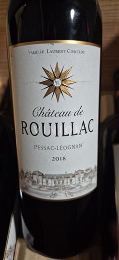Bordeaux Pessac-Léognan Château de Rouillac 2018