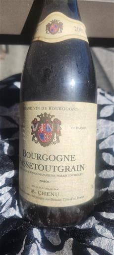 ワイン Bourgogne Passetoutgrain 2001 Vin Bourgogne-passetoutgrain M. Chenu - 2001 - Avis, conseil