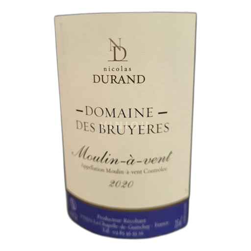 Beaujolais Moulin-à-vent Domaine des Bruyères 2020
