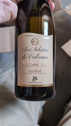 Roussillon Collioure Terres des Templiers Les Schistes de Vallbonne 2023