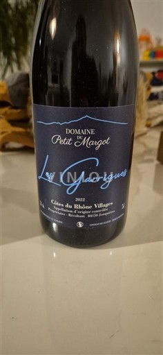 Rhônen laakso Côtes-du-rhône-villages Domaine du Petit Margot Les Garrigues 2022
