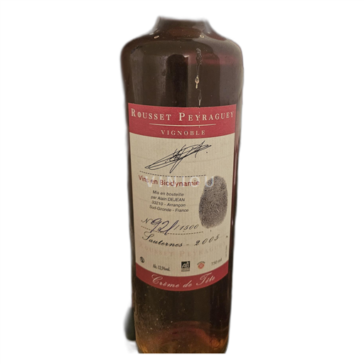Bordeaux Sauternes Rousset Peyraguey Crème de Tête 2005