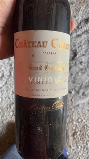 Вина Rouge sec Château Chauvin 2010 Francuska Bordo Сент-Емилион Гранд Кру AOC