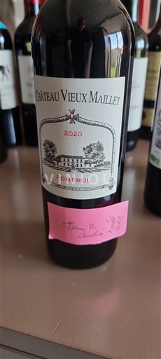 Bordeaux Pomerol Château Vieux Maillet 2020