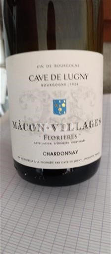 Vin Blanc sec Florières Cave de Lugny 2022 France Bourgogne Mâcon et mâcon-villages AOC