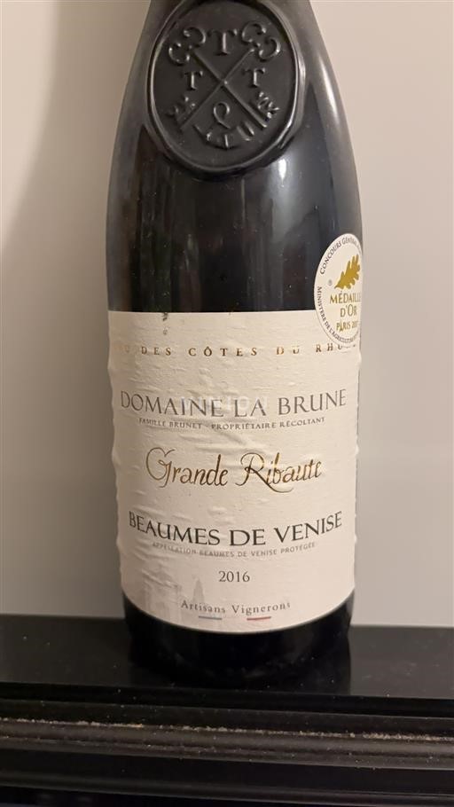 Rhône-dalen Beaumes de Venise Domaine la Brune Grande Ribaute 2016