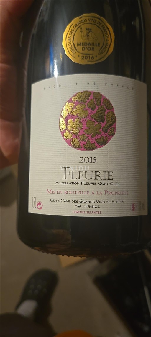 Beaujolais Fleurie. cave des Grands Vins de Fleurie 2015