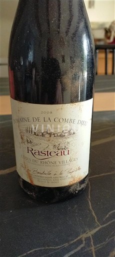 Thung lũng Rhône Rasteau Domaine la Combe Dieu 2008