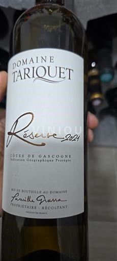 Lounais-Ranska Gascognen rinteet Domaine Tariquet Réserve 2021