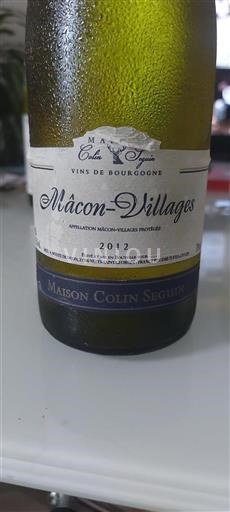 Burgundy Mâcon and Mâcon-Villages Maison Colin Seguin 2012