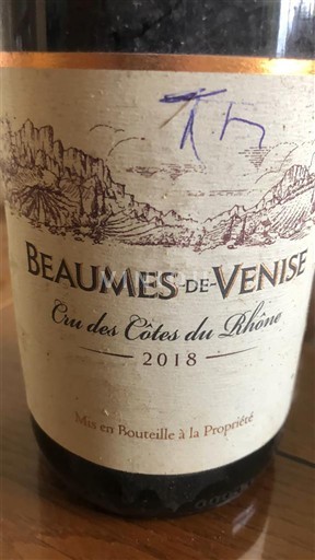 Údolí Rhôny Beaumes de Venise Rhônéa 2018