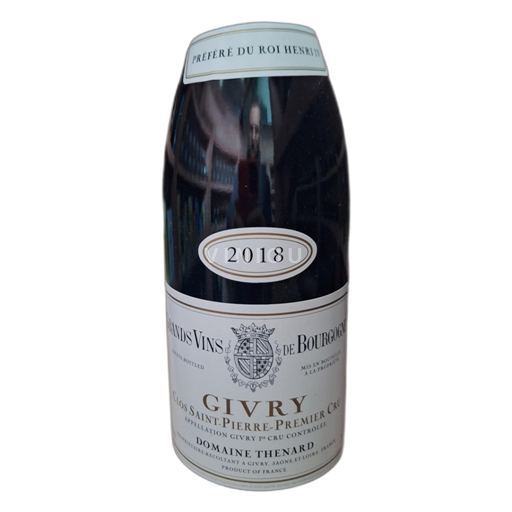 Bourgogne Givry Domaine Thenard Clos Saint-Pierre Premier Cru 2018