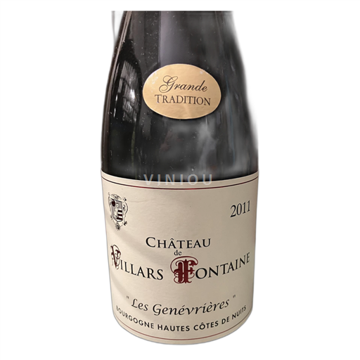 Bourgogne Hautes Côtes de nuits Château de Villars Fontaine Les Genévrières - Grande Tradition 2011