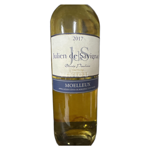 Southwest Côtes de Bergerac Julien de Savignac Moelleux Pauline 2017