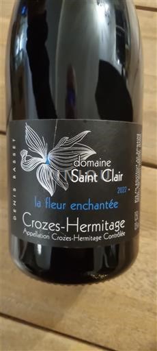 Rhône-dalen Crozes-Hermitage Domaine Saint Clair La Fleur Enchantée 2022