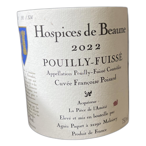 Bourgogne Pouilly-fuissé Hospices de Beaune Françoise Poisard 2022