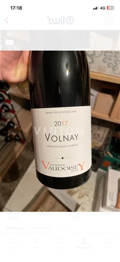 Wine Volnay Domaine Vaudoisey - 2017 - Reviews, Advice, Ageing and