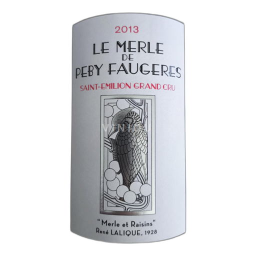 Burdeos Saint-Émilion Gran Cru Château Péby Faugères Le Merle de Péby Faugères 2013