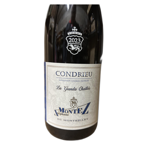 Vin Blanc sec Les Grandes Chaillées Domaine Monteillet 2023 France Vallée du Rhône Condrieu AOC