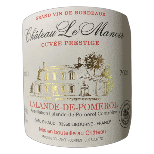 Bordeaux Lalande-de-Pomerol Château Le Manoir Prestige 2021