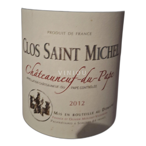 Vale do Ródano Châteauneuf-du-Pape Clos Saint Michel 2012