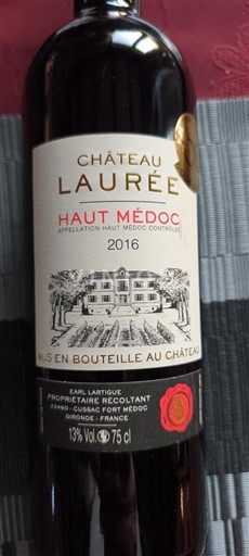 Bordeaux Haut-Médoc Château Laurée 2016