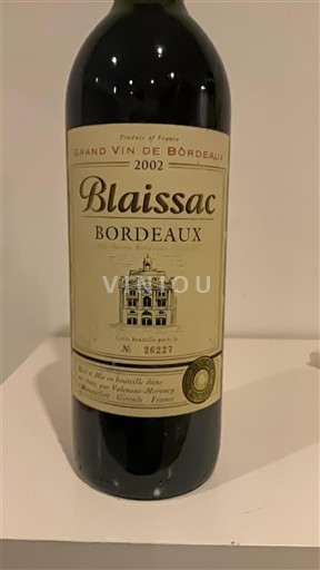 Bordeaux Blaissac 2002