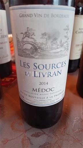 Bordeaux Médoc Château Livran Les Sources de Livran 2014