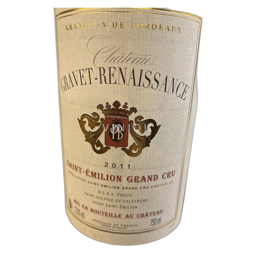 Bordeaux Saint-Émilion Grand Cru Château Gravet-Renaissance 2011