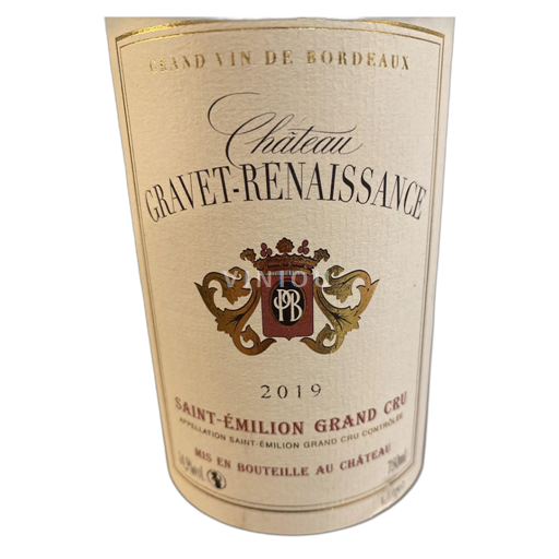 Bordeaux Saint-Émilion Grand Cru Château Gravet-Renaissance 2019