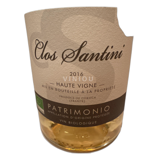 Korsika Patrimonio Clos Santini Haute Vigne vin biologique 2016