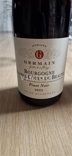 Burgundy Hautes-Côtes de Beaune Domaine Germain Pinot Noir 2022